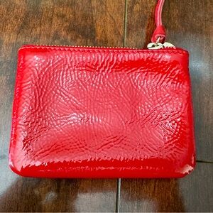 Clare V - Super Red Patent Coin Clutch